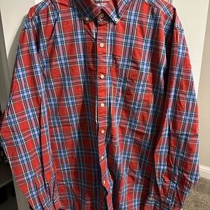 Crown & Ivy Red and Blue Plaid Button-Down Shirt